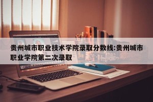 贵州城市职业技术学院录取分数线:贵州城市职业学院第二次录取